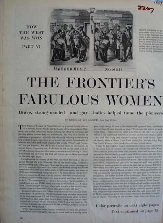 Frontiers Fabulous Women Article And Pictures 1959