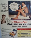 Camels And Tony Curtis Ad 1953