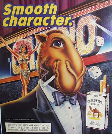 Camels And Joe Camel And Showgirl Ad 1989
