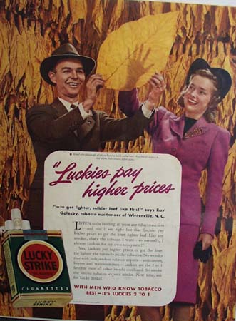 Lucky Strike and Ray Oglesby Ad 1941