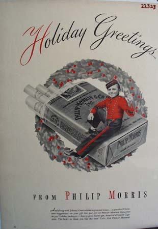 Philip Morris Christmas Ad 1942
