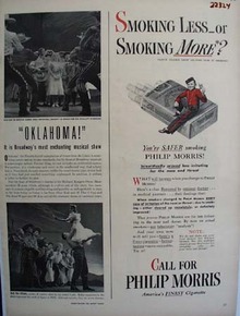 Philip Morris Smoking Less Or More Ad 1943