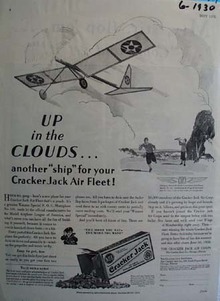 Cracker Jack Up In The Clouds Ad 1930