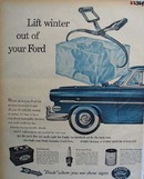 Ford Auto Parts Lift Winter Out of Ford Ad 1954