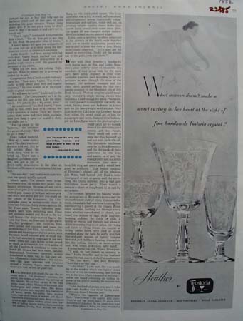 Fostoria Heather Ad 1952