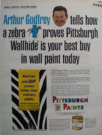 Pittsburgh Paints And Arthur Godfrey Ad 1965