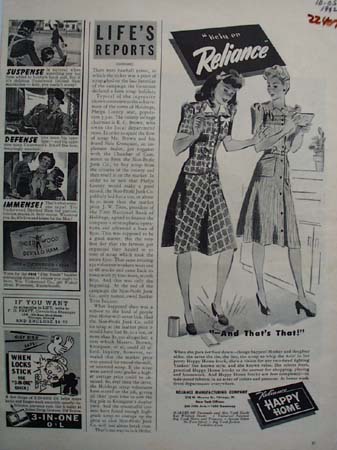 Happy Home Frocks That Is That Ad 1942