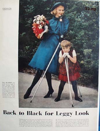 Back to Black for Leggy Look Ad 1958