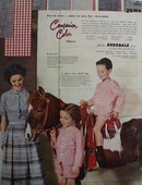 Avondale Fabrics Boy On Pony Ad 1952