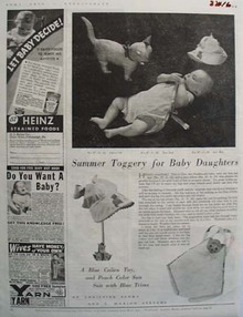 Summer Toggery For Baby Daughters Ad 1937