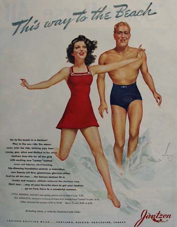 Jantzen This Way To Beach Ad 1941