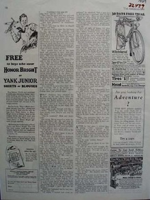 Yank Junior Or Honor Bright Shirt Ad 1929