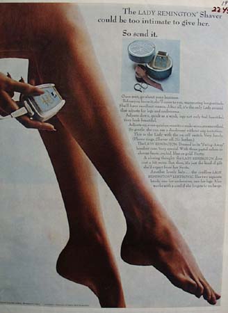 Remington Shaver Too Intimate To Give Her Ad 1964