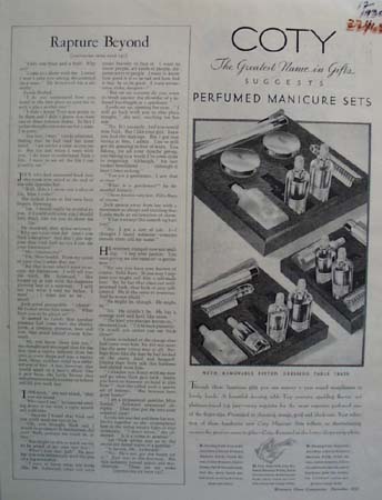 Coty Greatest Name In Gifts Ad 1930