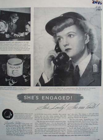 Ponds And Lieutenant Jacqueline Proctor Ad 1943