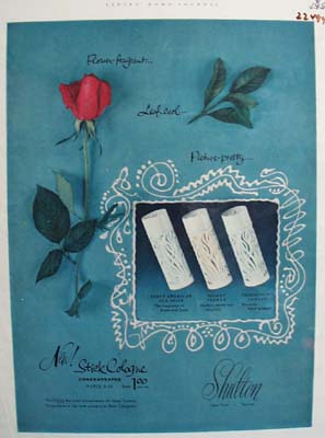 Shulton Stick Cologne And One Rose Ad 1952