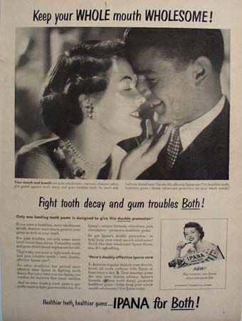 Ipana toothpaste Mouth Wholesome Ad 1950