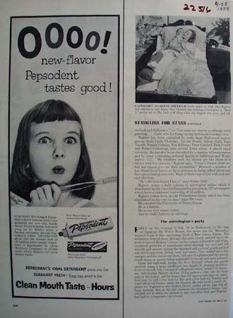Pepsodent New Flavor Tastes Good Ad 1954