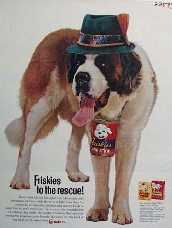 Friskies And Rescue Dog Ad 1961