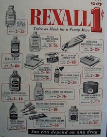 Rexall Drug Store Twice As Much Ad 1954
