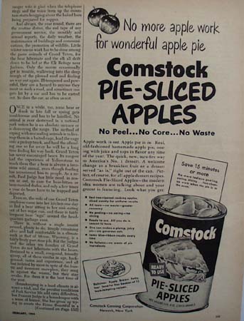 Comstock Apples For Apple Pie Ad 1950