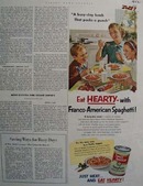 Franco American Eat Hearty Ad 1952