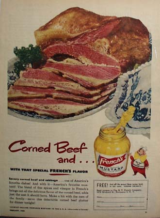 Frenchs Mustard And Corned Beef Ad 1950