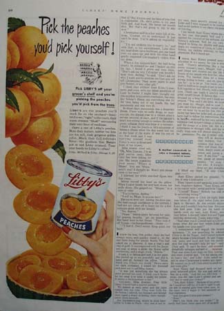 Libbys Pick The Peaches Ad 1952