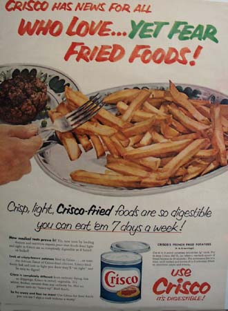 Crisco Fried Foods Ad 1953