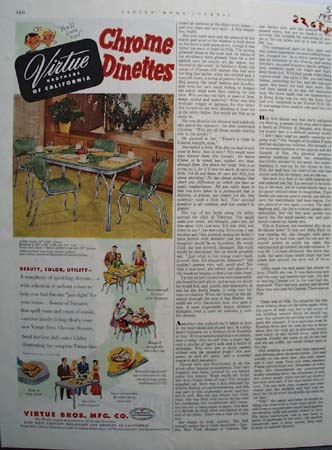 Virtue Bros Dinettes Beauty Color Ad 1952