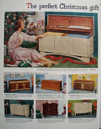 Lane Cedar Chest Christmas Ad 1953