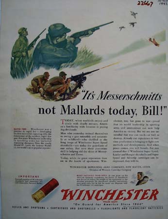 Winchester Its Messerschmitts Ad 1942