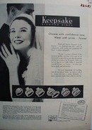 Keepsake Diamond Wear With Pride Ad 1956