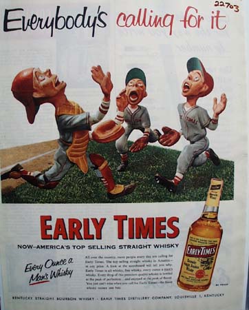 Early Times Everybodys Calling for It Ad 1954