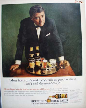 Heublein Cocktails And Peter Lawford Ad 1964