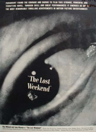 The Lost Weekend Movie Ad 1945,