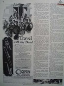 Conn Band Instruments Travel With Band Ad 1929
