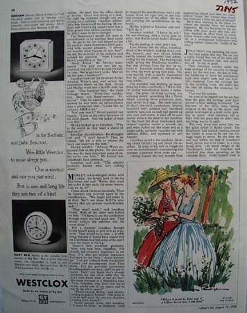 Westclox Baby Ben Ad 1952