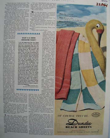 Dundee Beach Sheets Ad 1952
