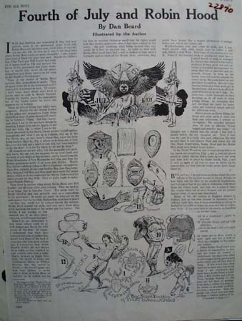 Fourth Of July And Robin Hood Article 1929