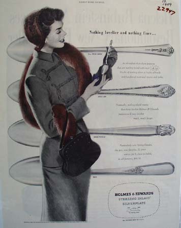 Holmes And Edwards Silverplate Nothing Lovelier Ad 1949