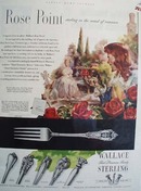 Wallace Silversmiths Mood Of Romance Ad 1952