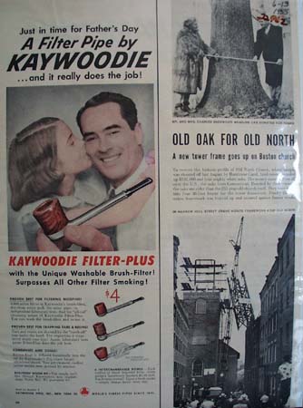 Kaywoodie Pipes Fathers Day Ad 1955