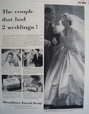 Woodbury Facial Soap Two Weddings Ad 1952