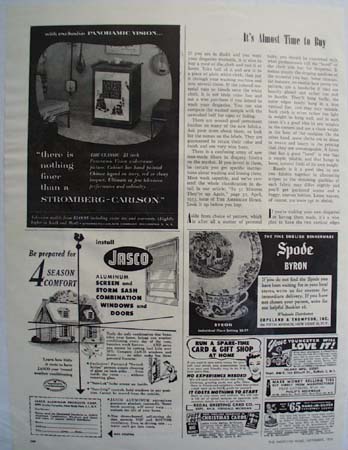 Stromberg Carlson TV Nothing Finer Ad 1953