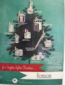 Ronson Lighter Christmas Ad 1949