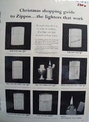 Zippo Lighter Christmas Ad Early 1960's