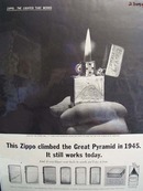 Zippo Lighter Climbed Great Pyramid in 1945 Ad 1962