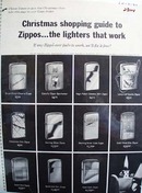Zippo Lighter Christmas ad 1964