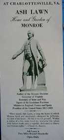 Ash Lawn Brochure at Charlottesville VA